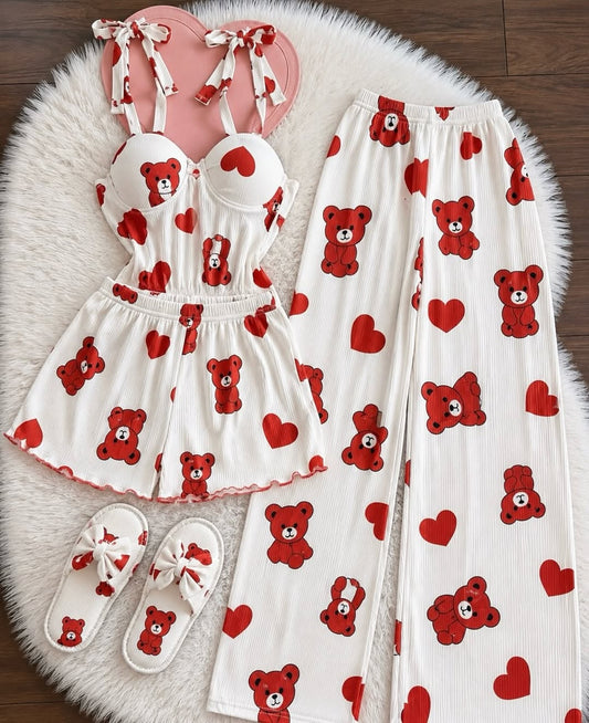 Zanivah 6-Piece Premium Satin Sleepwear & Loungewear Set (Zn-12)