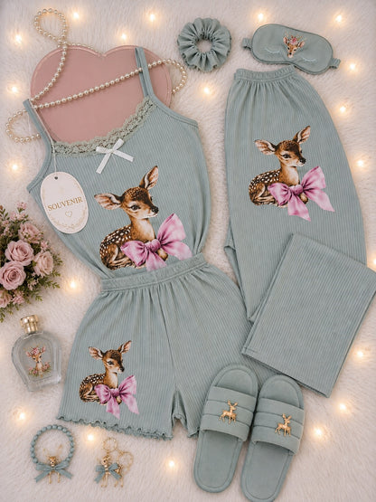 🦌 Zanivah™ Premium 6-Piece Deer Print Lounge Set