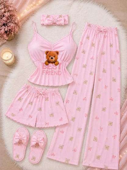 🧸 Zanivah™ 4-Piece Teddy Bear Lounge Set