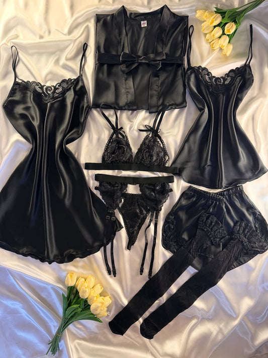 ✨ Zanivah Luxe Satin Silk Loungewear Set (N6-6)