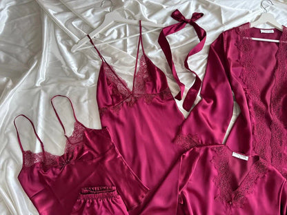 ✨ Zanivah 6-Piece Luxe Satin Silk Loungewear Set