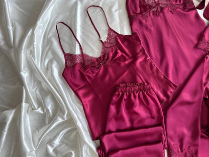 ✨ Zanivah 6-Piece Luxe Satin Silk Loungewear Set