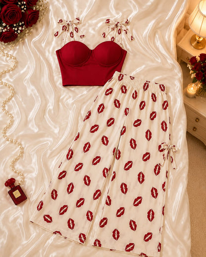 Bow Detail Co-Ord Set for Women