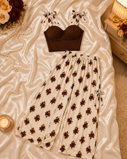 Bow Detail Co-Ord Set for Women