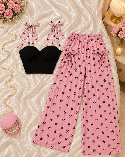 Bow Detail Co-Ord Set for Women