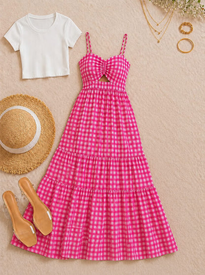 Bow Strap Maxi Dress with Shrug Set