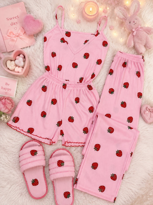 🍓 Zanivah™ 4-Piece Strawberry Lounge Set
