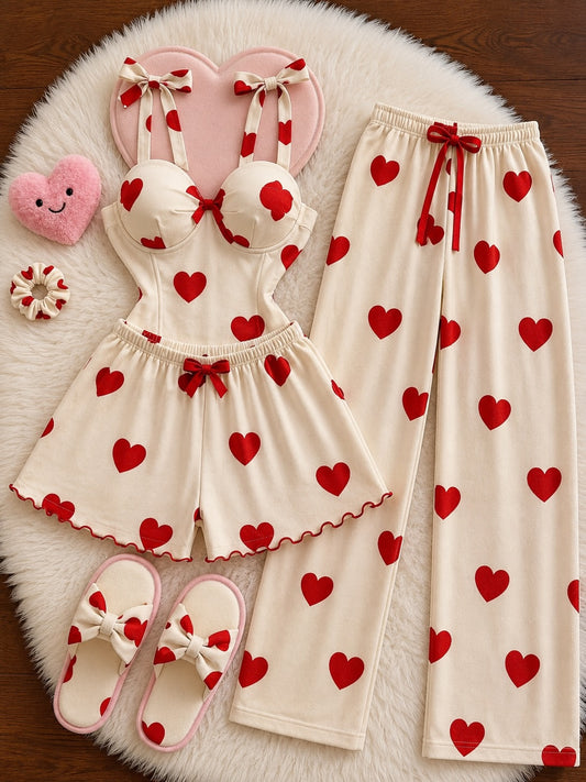 Zanivah 6-Piece Premium Satin Sleepwear & Loungewear Set (Zn-4)